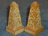 Oil Derrick shakers glazed desert gold